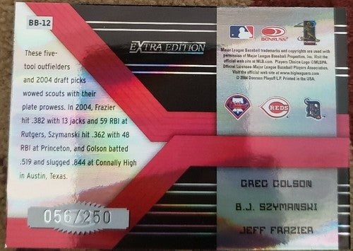Jeff FRAZIER Greg GOLSON BJ SZYMANSKI 2004 Elite Triple Rookie AUTO Autograph SP