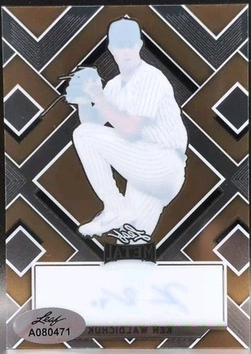 KEN WALDICHUK 2022 Leaf Metal RC Pre-Production PROOF AUTO GOLD #1/1 A's Yankees