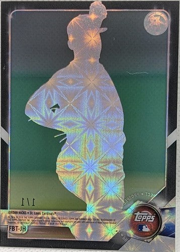 JORDAN HICKS 2018 Topps Bowman High Tek Prospect Black Galactic Diffractor #1/1