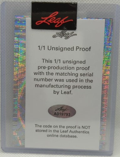 WARREN JACKSON 2021 Leaf Pro Set Pre-Production PROOF Silver Wave SP 1/1 Rams of