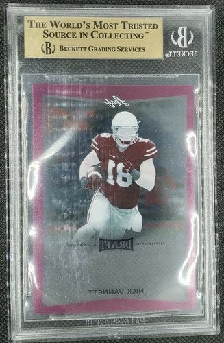 NICK VANNETT 2016 Leaf Metal Draft PRE-PRODUCTION PROOF Opaque PINK SP #1/1 BGS