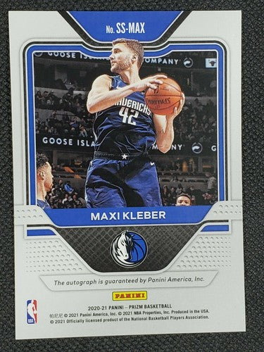 MAXI KLEBER 2020-21 Panini Prizm Sensational Signatures SP AUTO Mavericks Mavs