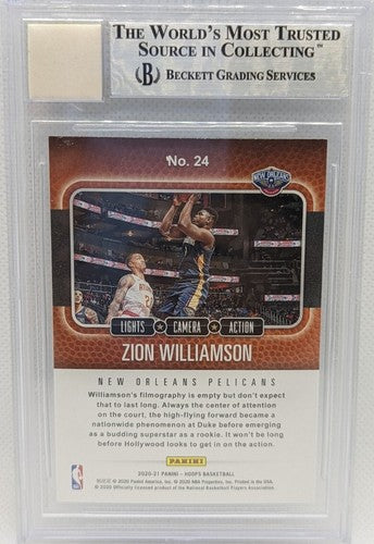 ZION WILLIAMSON 2020-21 Panini Hoops BGS 2017 Jersey Shooting Shirt Laundry Tag