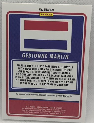 GEDIONNE MARLIN 2023 Panini USA Stars & Stripes Jersey BUTTON PATCH #4/6 Rangers