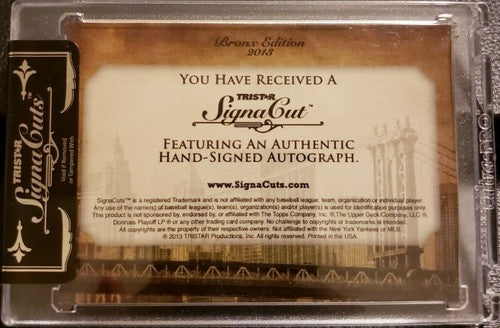 ART DITMAR 2013 TriStar Signa Cuts Bronx Edition Cut AUTO #1/5 Yankees Signacuts