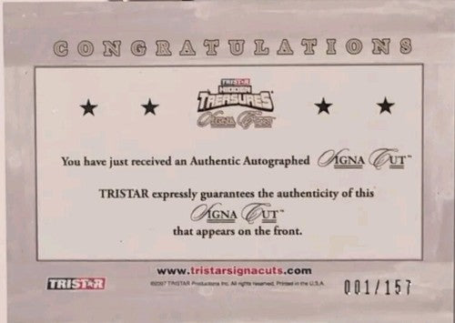 YALE LARY 2007 TriStar Signa Cuts 1989 Swell Buyback AUTO SP #1/157 Lions Aggies