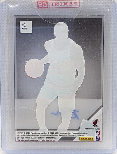 KENDRICK NUNN 2019-20 Panini Clearly Donruss Rated Rookie RC AUTO SP Heat Lakers