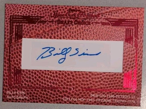 Andre WARE Billy SIMS 2014 TriStar SignaCuts Draft Choice DUAL AUTO SP 1/5 Lions