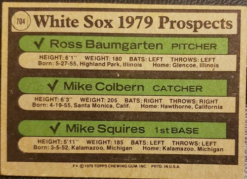 Mike SQUIRES COLBERN Ross BAUMGARTEN 2014 Topps 75th Anniversary Buyback 1979 SP