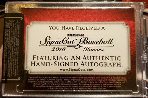 RON KITTLE 2013 Tristar SignaCuts Honors Cut AUTO SP #03/10 White Sox NY Yankees