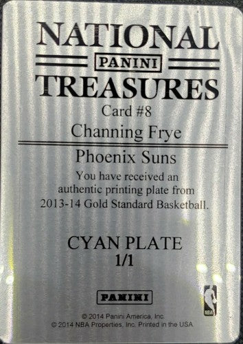 CHANNING FRYE 2013-14 Panini Gold Standard PRINTING PLATE SP #1/1 Suns One of