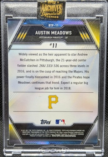 AUSTIN MEADOWS 2021 Topps Archives Signature 2017 Bowman Chrome AUTO 1/1 Pirates