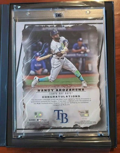 RANDY AROZARENA 2024 Fanatics Under Wraps Emanate AUTO GOLD SP /50 Rays Mariners