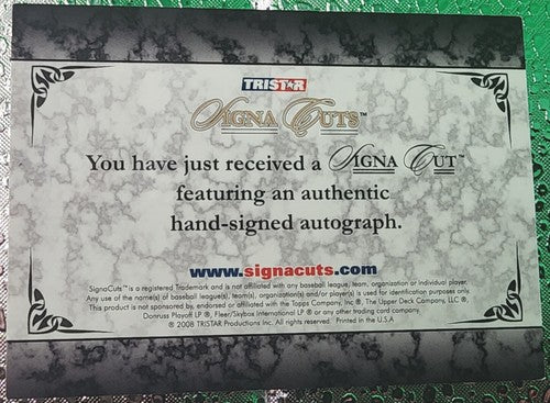 BOB LEMON 2008 TriStar SignaCuts Buyback Signa CUT AUTO GOLD SP #11/50 Cleveland