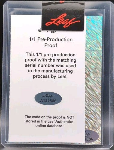 ARTHUR KALUMA 2022-23 Leaf Exotic PROOF AUTO Turtle SHIMMER #1/1 Texas Longhorns