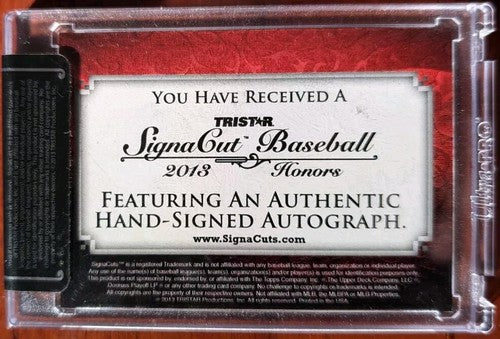 BOOG POWELL 2013 TriStar SignaCuts Honors CUT AUTO GREEN SP #4/5 Orioles Dodgers