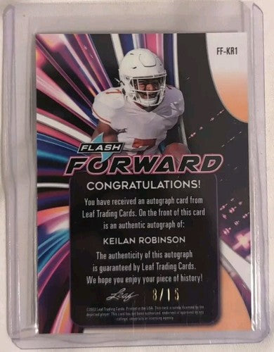 KEILAN ROBINSON 2022 Leaf Flash Forward RC AUTO PINK SPARKLES #/15 Jaguars Texas