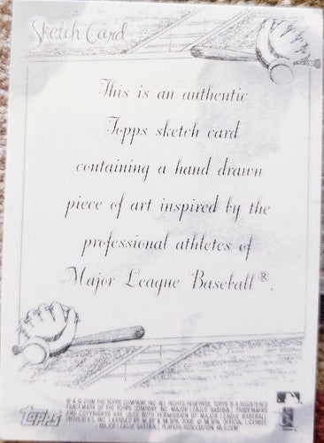 JAMES SHIELDS 2008 Topps Authentic Sketch Art SP #1/1 Artist AUTO TB Rays of