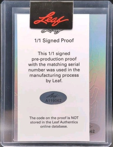 JAKE LaRAVIA 2022-23 Leaf Optichrome Optimal Effort PROOF AUTO SP #1/1 Grizzlies