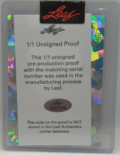 TAMORRION TERRY 2021 Leaf Metal Draft Pre-Production PROOF #1/1 FSU Seahawks of
