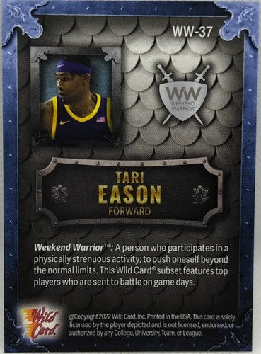 TARI EASON 2022-23 Wild Card Matte Weekend Warriors RC BLUE SP #2/3 Rockets LSU