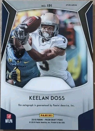 KEELAN DOSS 2019 Panini Prizm Draft Picks RC AUTO Silver SP Raiders Chargers 191