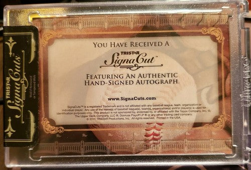 George KONTOS Ryan POPE 2011 Tristar SignaCuts DUAL Cut AUTO Autograph Yankees #