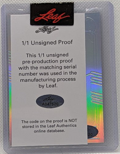DEREK STINGLEY JR. 2022 Leaf Pro Set Pre-Production PROOF SP #1/1 Texans LSU of
