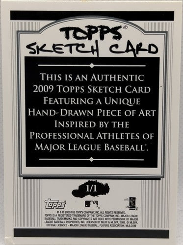 JOE SAUNDERS 2009 Topps Updates Highlights Sketch Andre LeRoy Davis AUTO SP #1/1