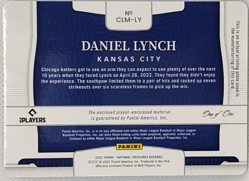 DANIEL LYNCH 2022 National Treasures JUMBO JERSEY PATCH PRINTING PLATE SP 1/1 of