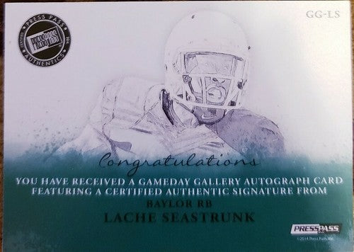 LACHE SEASTRUNK 2014 Press Pass Rookie AUTO Autograph #/25 Inscription Redskins