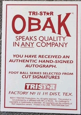 ERNIE KOY 2011 TriStar OBAK CUT AUTO #4/5 Dodgers Cardinals Reds Texas Longhorns