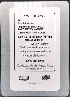 SHURI 2024 Black Panther Wakanda Forever PRINTING PLATE #1/1 Letitia Wright #32