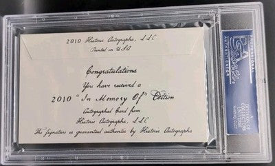 LEON CULBERSON 2010 HA In Memory Of Jumbo CUT AUTO SP #1/1 Red Sox PSA Authentic