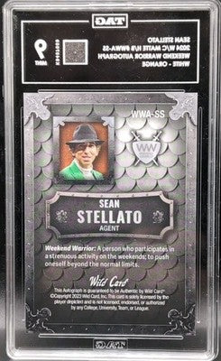 SEAN STELLATO 2024 Wild Card Matte Agent AUTO SP #1/25 TAG 9 Giants Tommy DeVito