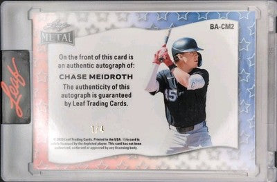 CHASE MEIDROTH 2025 Leaf Metal Independence Day AUTO Ice Cream SP #1/4 White Sox