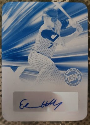 ETHAN HOLLIDAY 2024 Leaf Press Pass Premium AUTO PRINTING PLATE 1/1 Matt Jackson
