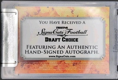 JOE BELLINO 2014 TriStar SignaCuts Draft Choice AUTO Holofoil #1/1 Patriots Navy