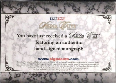 TERRY FRANCONA 2008 TriStar SignaCuts 1987 Topps CUT AUTO SP #4/5 Cubs Red Sox