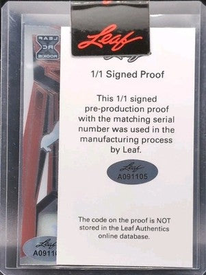 PARKER WASHINGTON 2023 Leaf Metal Draft AUTO PROOF Clear Red SP #1/1 Jaguars PSU