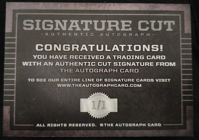 BRIAN GOODWIN 2008 The Autograph Card Signature Cut RC AUTO SP #1/1 of Nationals