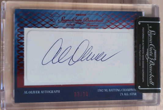 Al OLIVER Willie WILSON 2013 Tristar SignaCuts DUAL CUT AUTO #/10 Royals Pirates