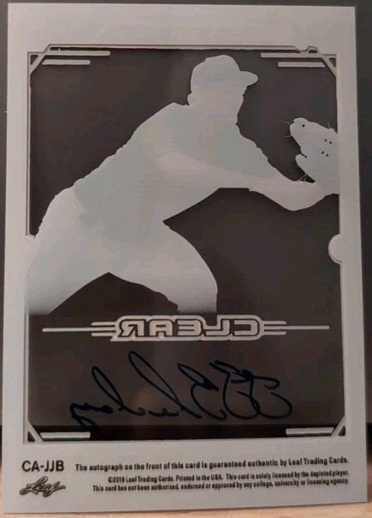 J. J. BLEDAY 2019 Leaf Trinity Clear AUTO Silver SP 4/5 Marlins Athletics A's JJ