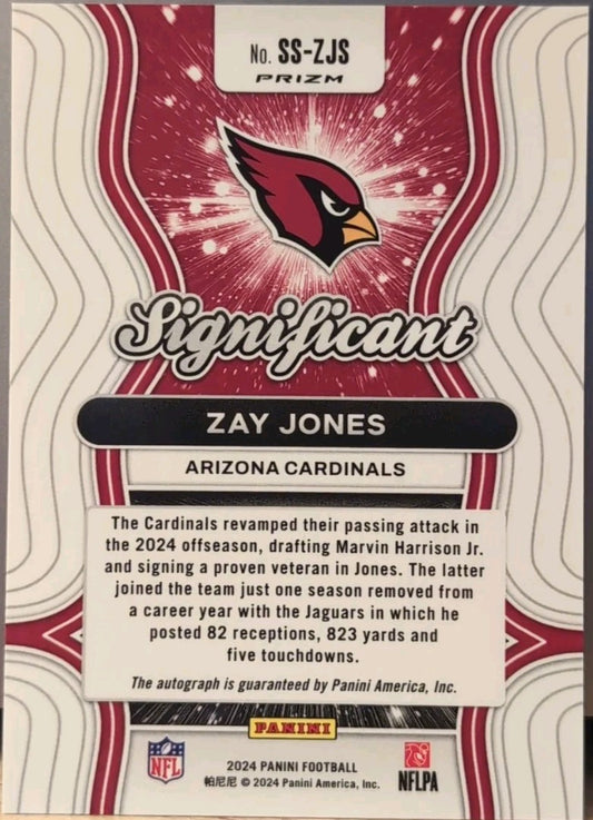 ZAY JONES 2024 Panini Significant Signatures AUTO Silver Prizm Cardinals Jaguars
