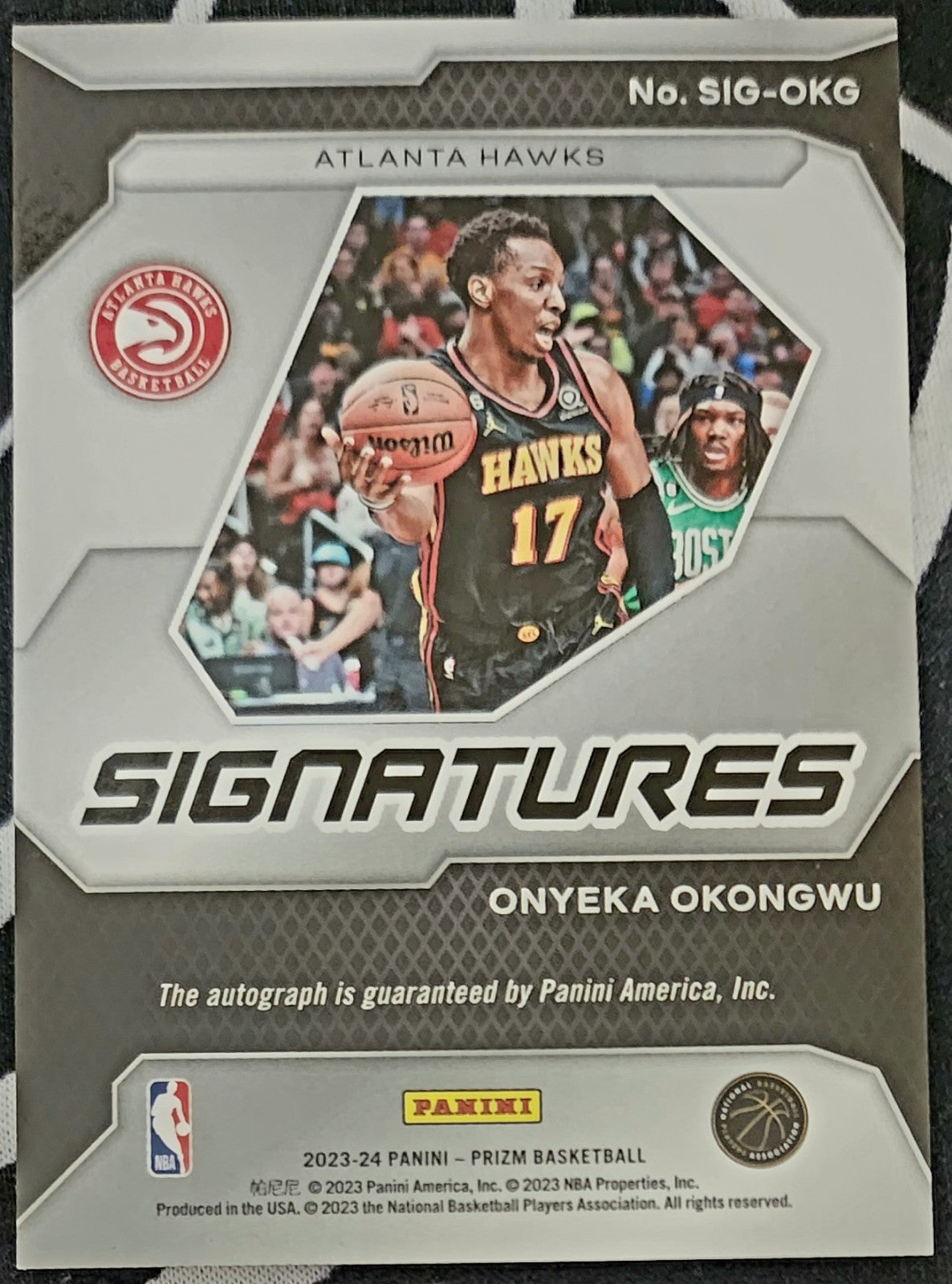 ONYEKA OKONGWU 2023-24 Panini Prizm Signatures AUTO SP Atlanta Hawks #SIG-OKG