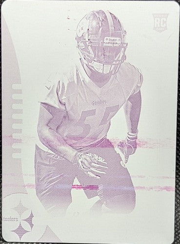 DEVIN BUSH II 2019 Panini Absolute RC PRINTING PLATE SP #1/1 Steelers Jr. One of