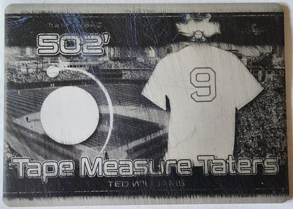 TED WILLIAMS 2021 Leaf Lumber Tape Measure Taters PRINTING PLATE SP #1/1 Red Sox