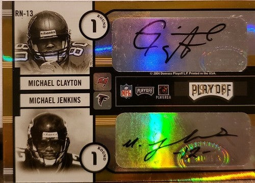 Roy WILLIAMS Lee EVANS Michael CLAYTON JENKINS 2004 Contender QUAD AUTO GOLD /10
