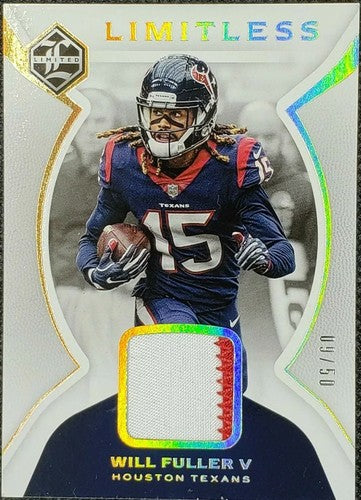 WILL FULLER V 2018 Panini Limited Limitless Jersey PATCH Gold SP #09/50 Texans