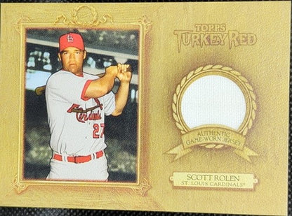 ð SCOTT ROLEN 2007 Topps Turkey Red Relics Game Used JERSEY Cardinals Phillies